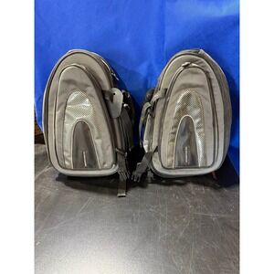 Pair of Firstgear Onyx Motorcycle Saddlebags - Expandable Sport Side Bags
